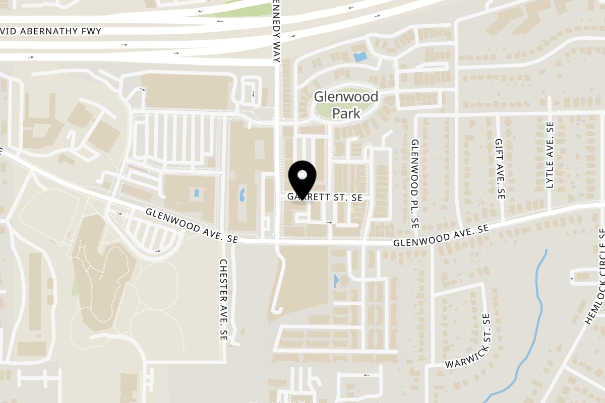 Map showing the location of Trattoria Lucia on 925 Garrett St Apt l in Atlanta